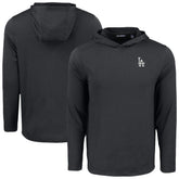 Los Angeles Dodgers Cutter & Buck Coastline Epic Comfort Recycled Eco Hoodie Long Sleeve T-Shirt Black