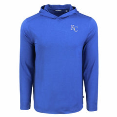 Kansas City Royals Cutter & Buck Coastline Epic Comfort Recycled Eco Hoodie Long Sleeve T-Shirt Royal