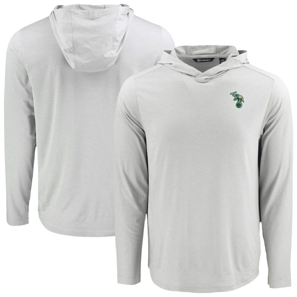Athletics Cutter & Buck Coastline Epic Comfort Recycled Eco Hoodie Long Sleeve T-Shirt Gray
