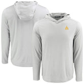 Seattle Mariners Cutter & Buck Coastline Epic Comfort Recycled Eco Hoodie Long Sleeve T-Shirt Gray