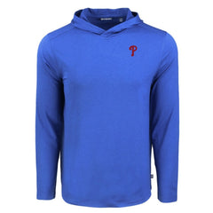 Philadelphia Phillies Cutter & Buck Coastline Epic Comfort Recycled Eco Hoodie Long Sleeve T-Shirt Royal