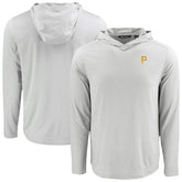 Pittsburgh Pirates Cutter & Buck Coastline Epic Comfort Recycled Eco Hoodie Long Sleeve T-Shirt Gray