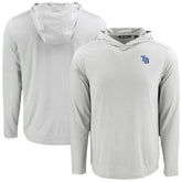 Tampa Bay Rays Cutter & Buck Coastline Epic Comfort Recycled Eco Hoodie Long Sleeve T-Shirt Gray