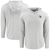Texas Rangers Cutter & Buck Coastline Epic Comfort Recycled Eco Hoodie Long Sleeve T-Shirt Gray