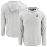 Seattle Mariners Cutter & Buck Coastline Epic Comfort Recycled Eco Hoodie Long Sleeve T-Shirt Gray