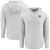 Washington Nationals Cutter & Buck Coastline Epic Comfort Recycled Eco Hoodie Long Sleeve T-Shirt Gray