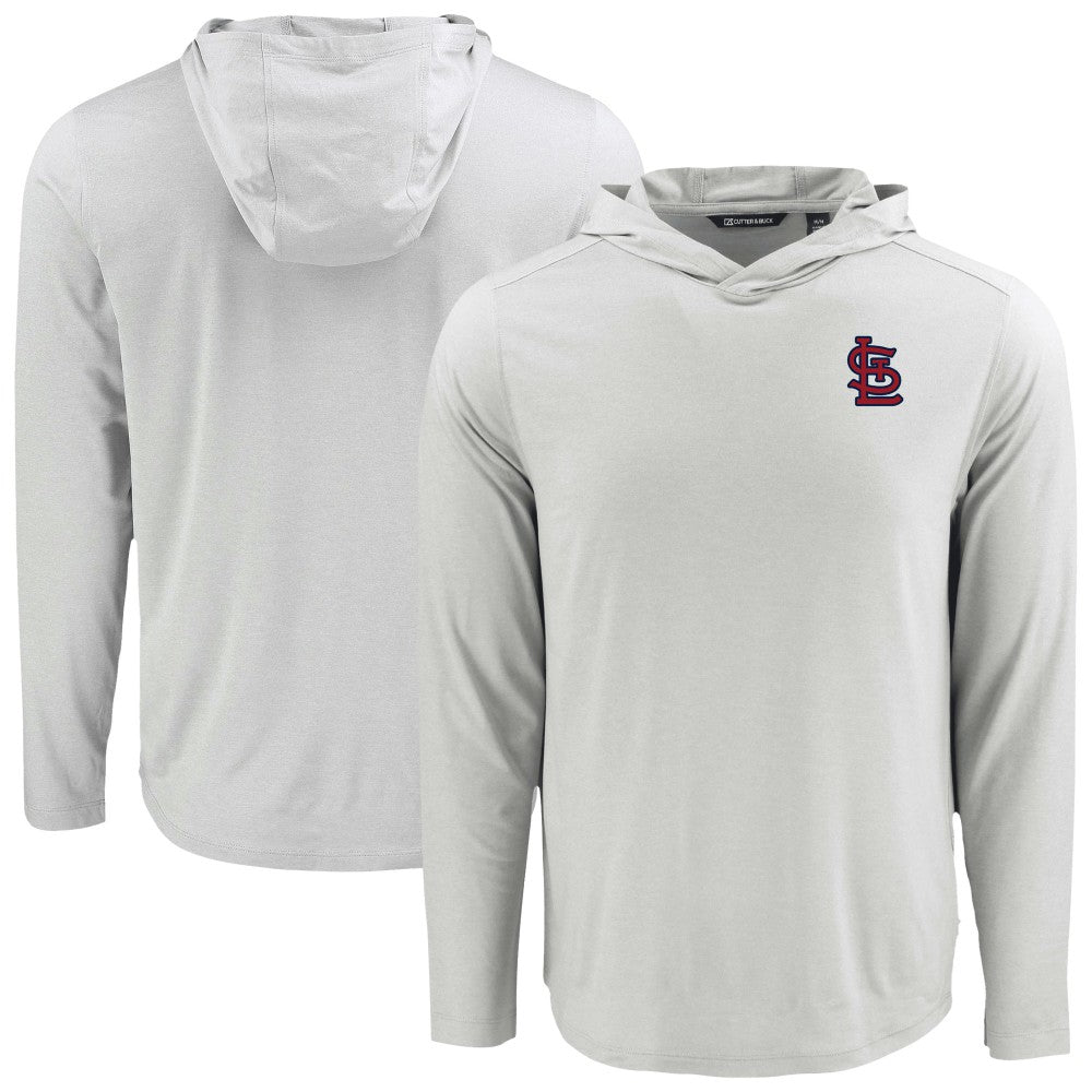 St. Louis Cardinals Cutter & Buck Coastline Epic Comfort Recycled Eco Hoodie Long Sleeve T-Shirt Gray