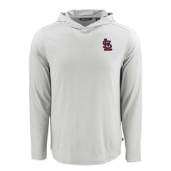 St. Louis Cardinals Cutter & Buck Coastline Epic Comfort Recycled Eco Hoodie Long Sleeve T-Shirt Gray