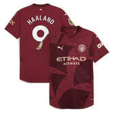 Erling Haaland Manchester City 2024/25 Third Player Jersey Discount - Burgundy