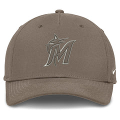 Miami Marlins Rise Performance Adjustable Hat Brown
