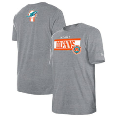 Miami Dolphins New Era 3rd Down High Density Print T-Shirt - Gray for sale