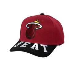 Miami Heat Underarch Two-Tone Pro Crown Snapback Hat - Red/Black cheap