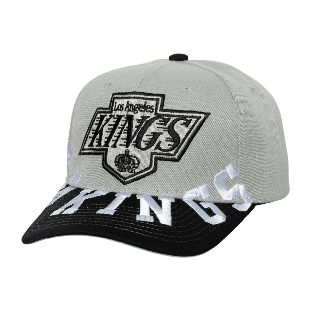 Los Angeles Kings Mitchell & Ness Underarch Two-Tone Pro Crown Snapback Hat - Gray/Black Hats