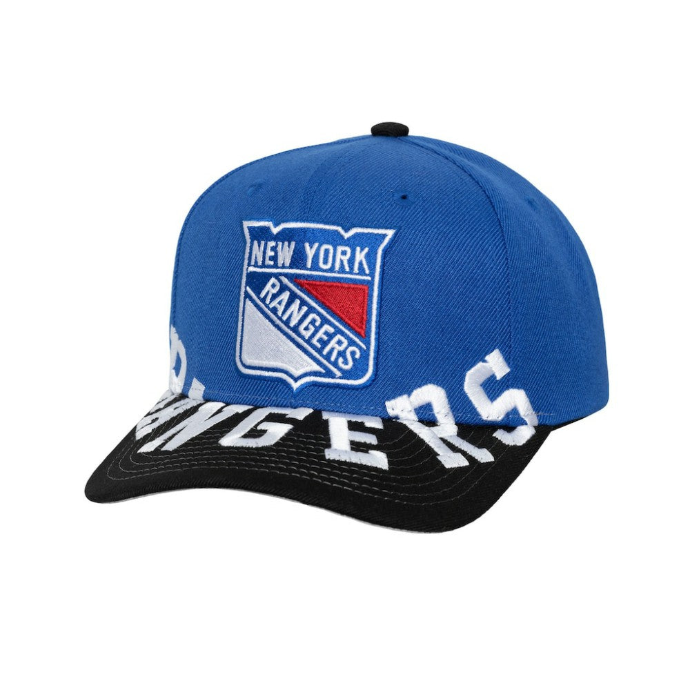 New York Rangers Mitchell & Ness Underarch Two-Tone Pro Crown Snapback Hat - Blue/Black Hats