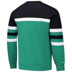 Boston Celtics Hardwood Classics Vintage Logo Head Coach Pullover Sweatshirt - Kelly Green/Black sale