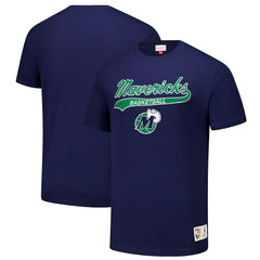 Dallas Mavericks Hardwood Classics Felt Applique Slub T-Shirt sale - Navy online