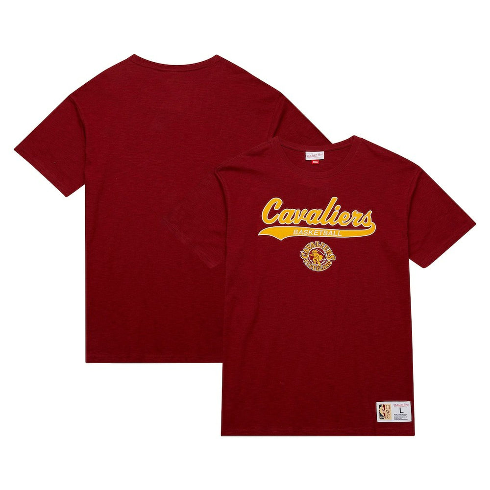 Cleveland Cavaliers Hardwood Classics Felt Applique Slub T-Shirt sale - Wine online
