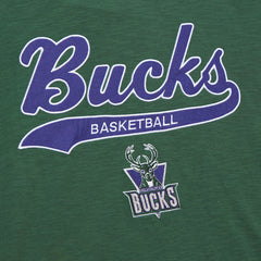 Milwaukee Bucks Hardwood Classics Felt Applique Slub T-Shirt - Green outlet