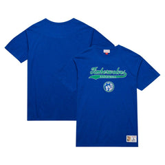 Minnesota Timberwolves Hardwood Classics Felt Applique Slub T-Shirt - Blue cheap
