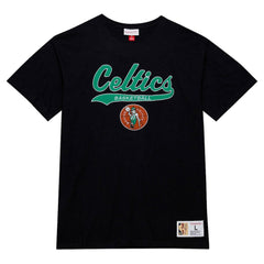 Boston Celtics Hardwood Classics Felt Applique Slub T-Shirt - Black on sale