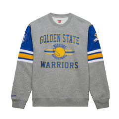 Golden State Warriors Hardwood Classics All Over 4.0 Pullover Sweatshirt sale - Heather Gray sale