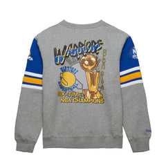 Golden State Warriors Hardwood Classics All Over 4.0 Pullover Sweatshirt sale - Heather Gray sale