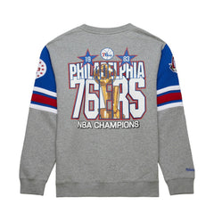 Philadelphia 76ers Hardwood Classics All Over 4.0 Pullover Sweatshirt - Heather Gray sale