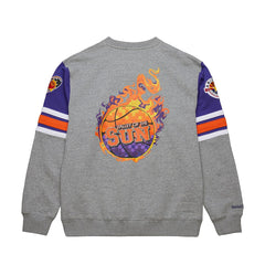 Phoenix Suns Hardwood Classics All Over 4.0 Pullover Sweatshirt - Heather Gray on sale