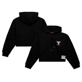 Chicago Bulls Women's Hardwood Classics Cropped Pullover Hoodie - Black online