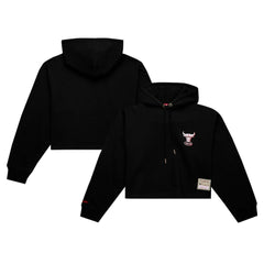 Chicago Bulls Women's Hardwood Classics Cropped Pullover Hoodie - Black online