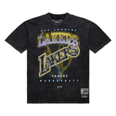 Los Angeles Lakers Unisex Hardwood Classics Vintage Voltage Premium Heavyweight T-Shirt - Black sale