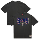 Philadelphia 76ers Women's Hardwood Classics Oversized Boyfriend T-Shirt - Charcoal outlet