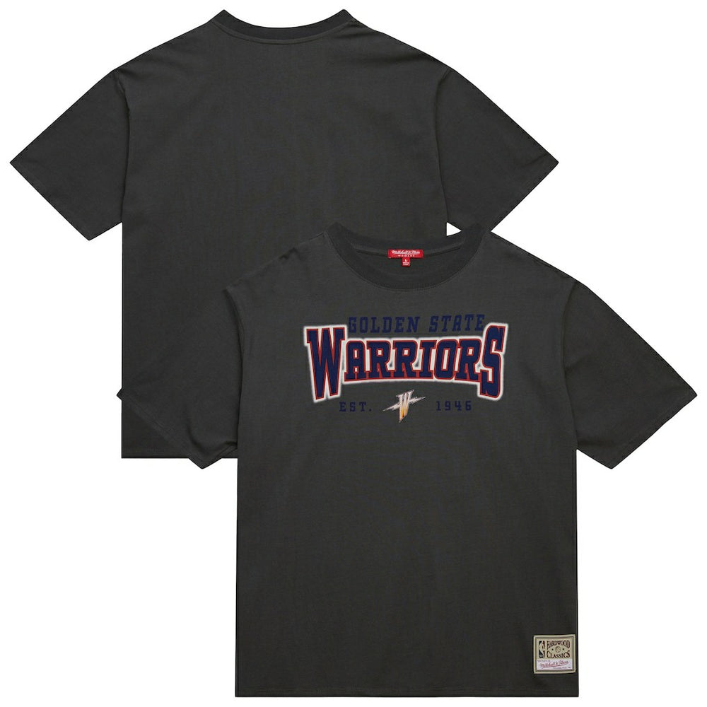 Golden State Warriors Women's Hardwood Classics Oversized Boyfriend T-Shirt sale - Charcoal sale