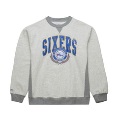 Philadelphia 76ers Vintage Logo Pullover Sweatshirt - Heather Gray outlet