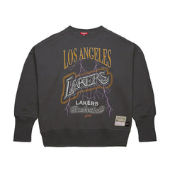 Los Angeles Lakers Women's Hardwood Classics Lightweight Pullover Sweatshirt - Charcoal online