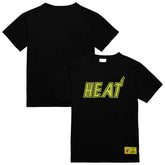 Miami Heat Hardwood Classics Neon Nights Premium T-Shirt - Black for sale