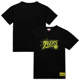 Philadelphia 76ers Hardwood Classics Neon Nights Premium T-Shirt - Black on sale