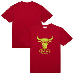 Chicago Bulls Hardwood Classics Neon Nights Premium T-Shirt sale - Red outlet