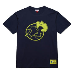 Dallas Mavericks Hardwood Classics Neon Nights Premium T-Shirt sale - Navy sale