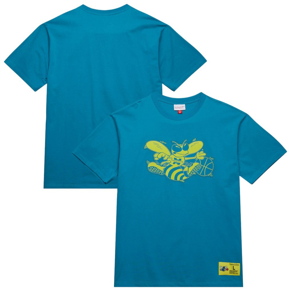 Charlotte Hornets Hardwood Classics Neon Nights Premium T-Shirt - Teal online