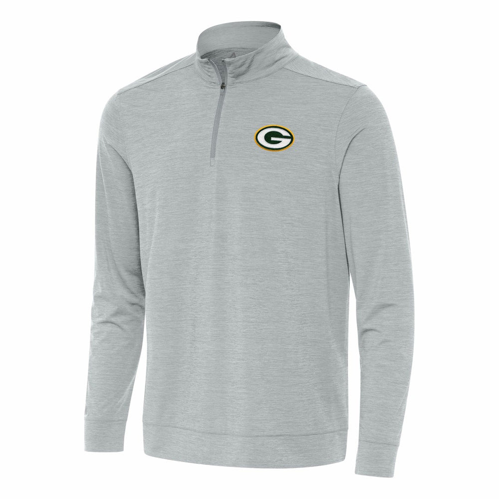 Green Bay Packers Antigua Bright Quarter-Zip Top - Heather Gray cheap