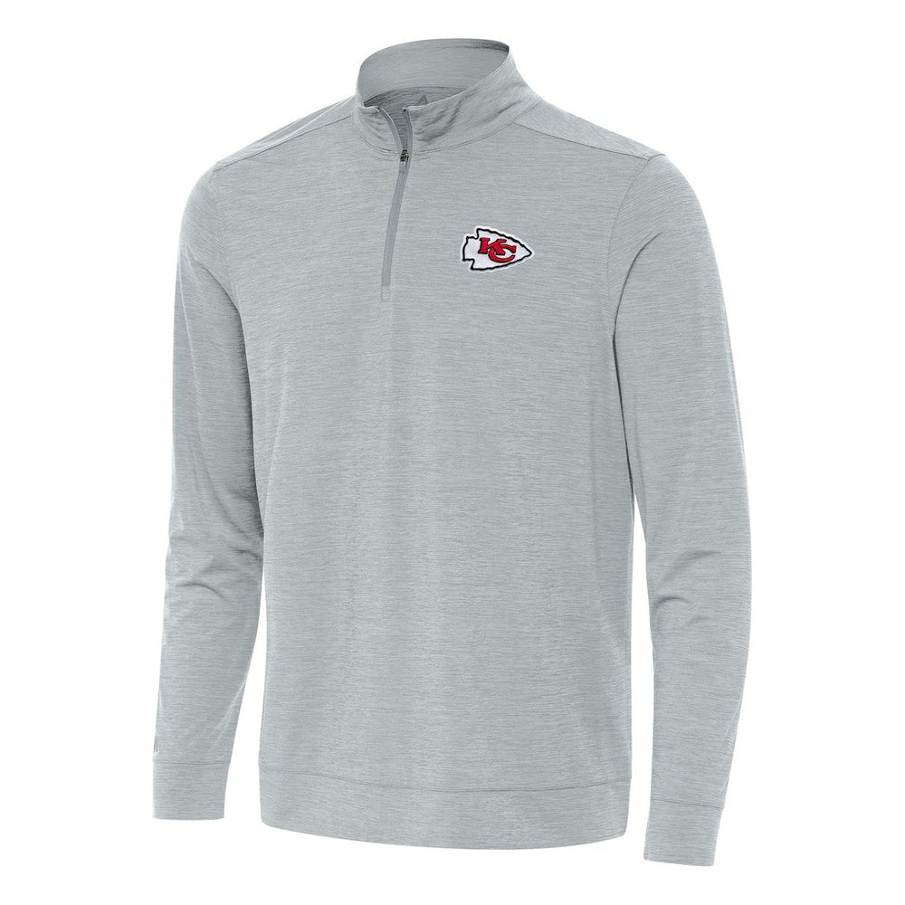 Kansas City Chiefs Antigua Bright Quarter-Zip Top - Heather Gray outlet