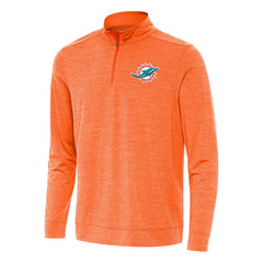 Miami Dolphins Antigua Bright Quarter-Zip Top - Heather Orange cheap