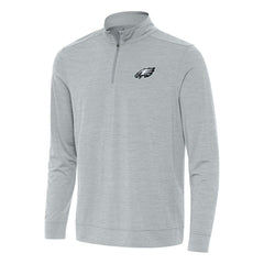 Philadelphia Eagles Antigua Bright Quarter-Zip Top - Heather Gray for sale