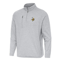 Minnesota Vikings Antigua Certain Tri-Blend Quarter-Zip Top - Heather Gray on sale