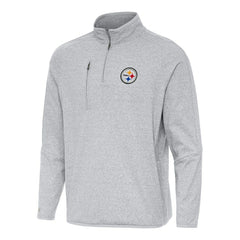 Pittsburgh Steelers Antigua Certain Tri-Blend Quarter-Zip Top - Heather Gray discount
