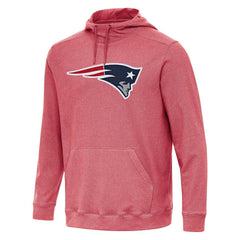 New England Patriots Antigua Cloud Pullover Hoodie - Heather Red cheap
