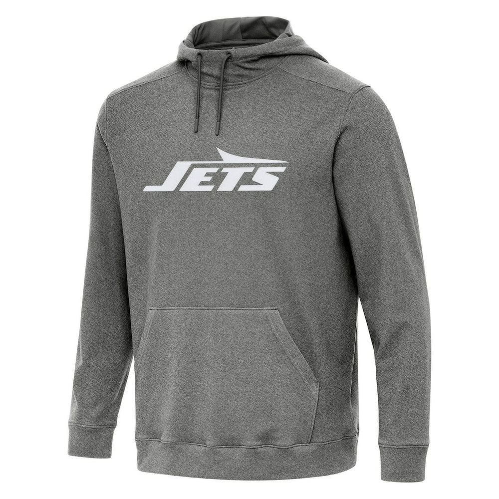 New York Jets Antigua Cloud Pullover Hoodie - Heather Black for sale