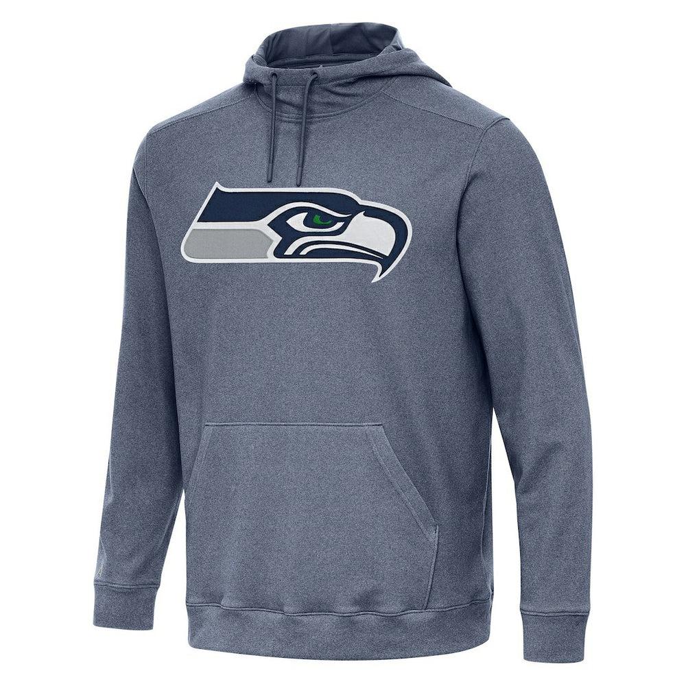 Seattle Seahawks Antigua Cloud Pullover Hoodie - Heather College Navy on sale
