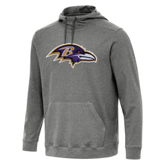 Baltimore Ravens Antigua Cloud Pullover Hoodie - Heather Black sale